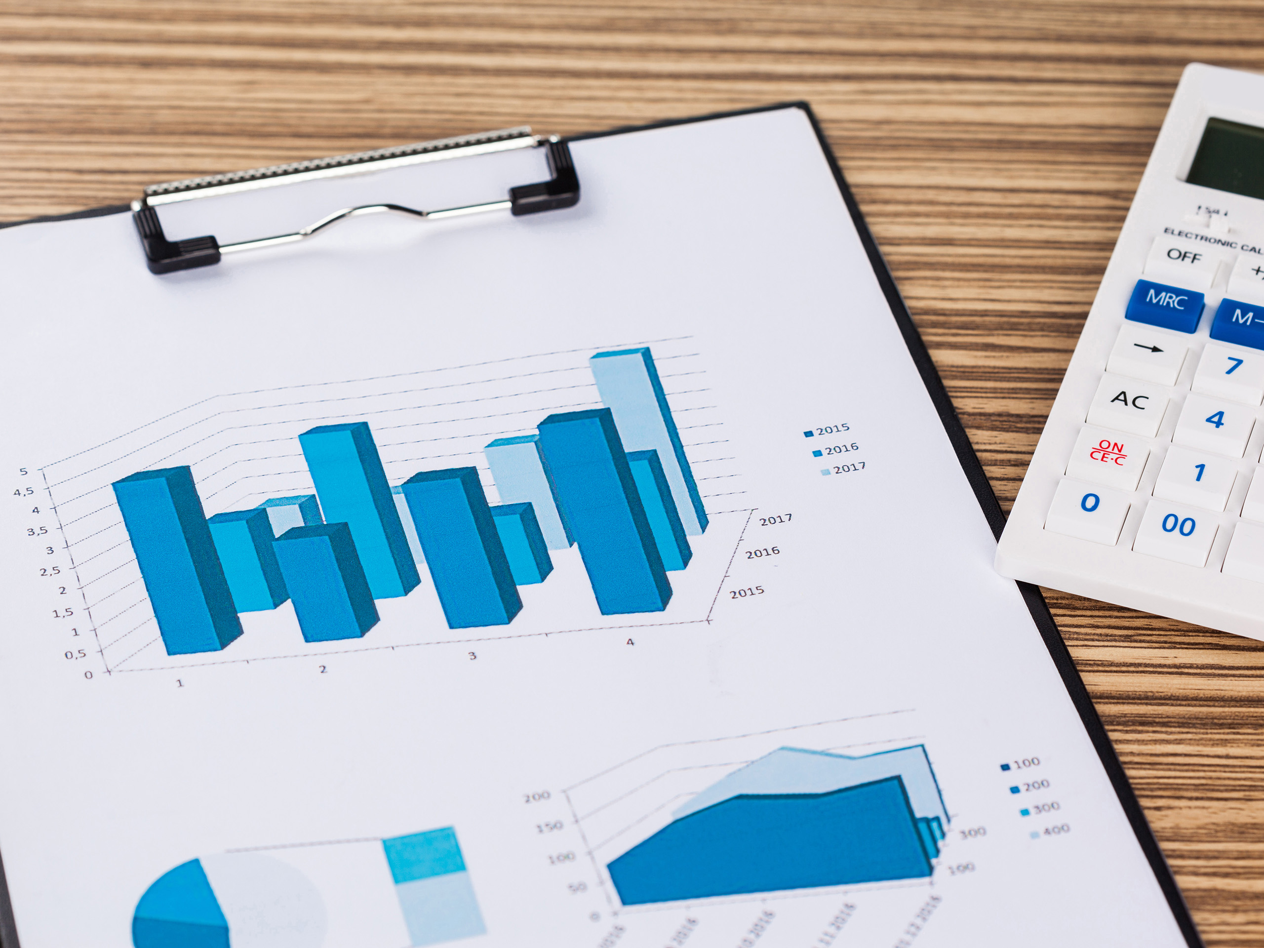 Financial graphs and charts analysis